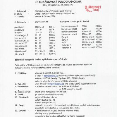 Propozice Semily 8.6.2024